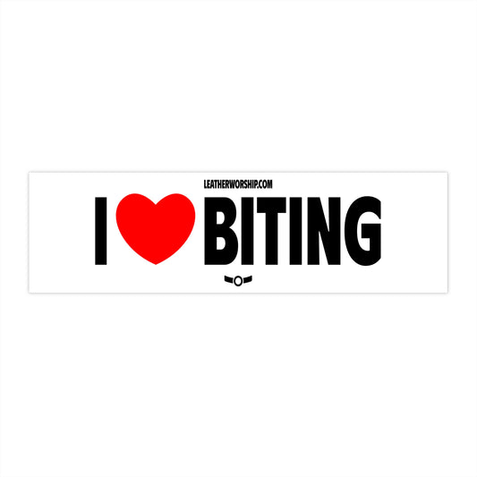 I Heart Biting Bumper Sticker