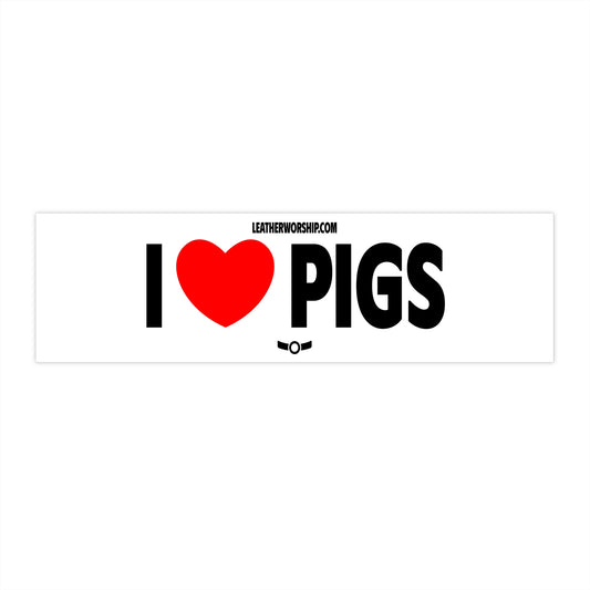 I Heart Pigs Bumper Sticker