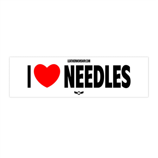 I Heart Needles Bumper Sticker